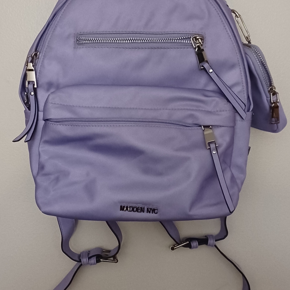 PURPLE MADDEN NYC BACKPACK  11"W X 12"L.